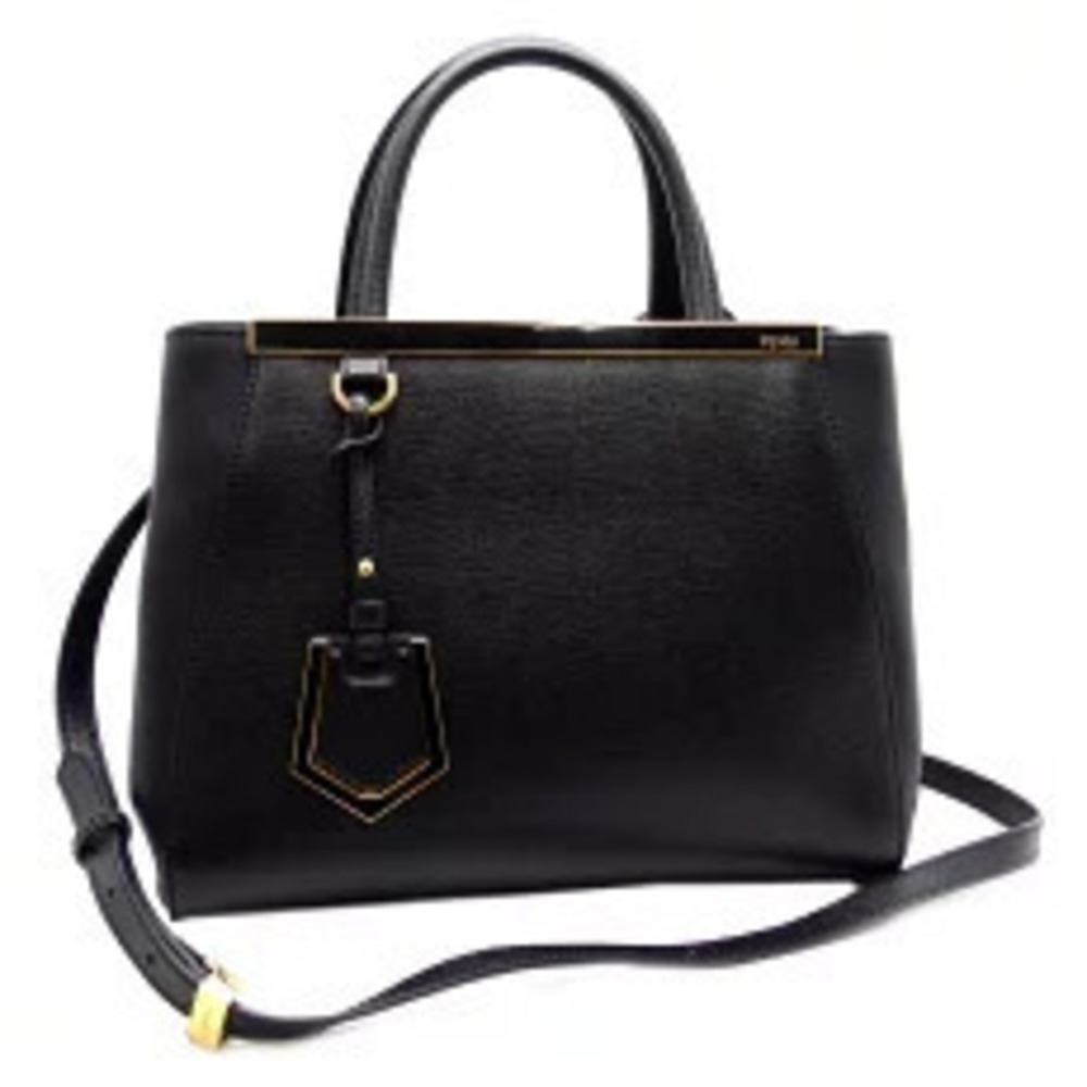Fendi Toujours Bag Handbag Shoulder Leather Black